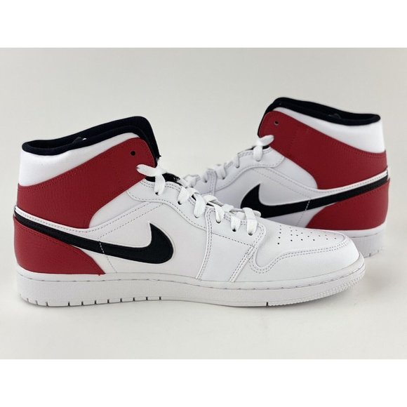 Nike Air Jordan 1 Mid Chicago 2019 Men's Sneakers Rare Shoe White Red Black - Picture 10 of 12
